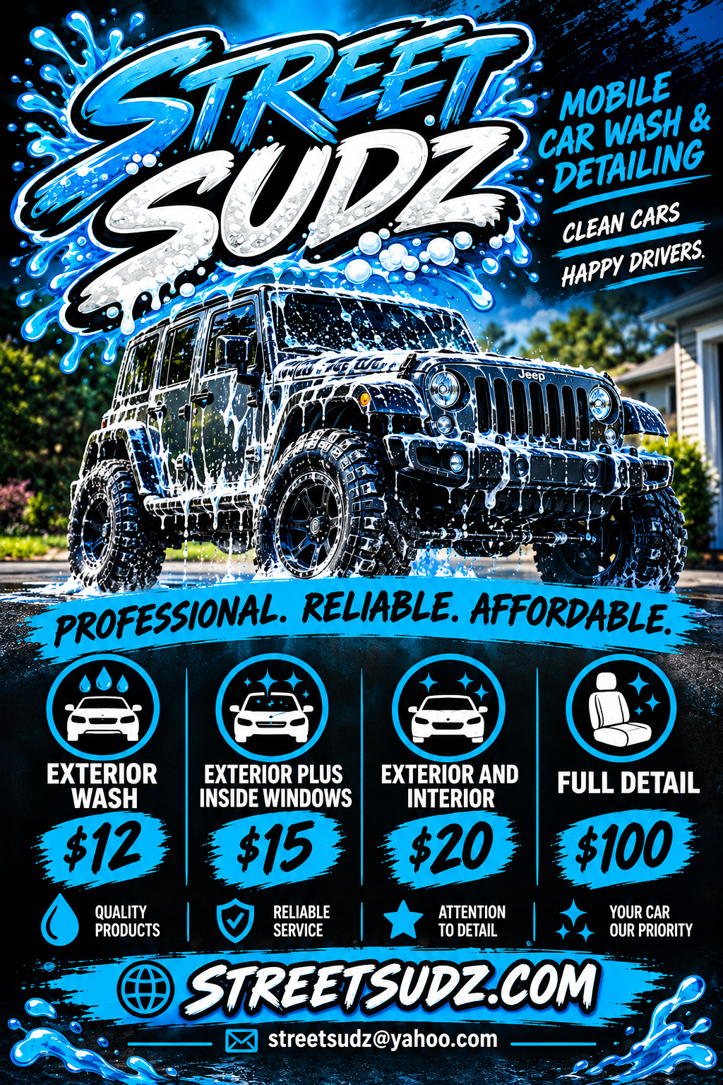 Street Sudz Mobile Car Wash and Detailing - Professional, Reliable, Affordable